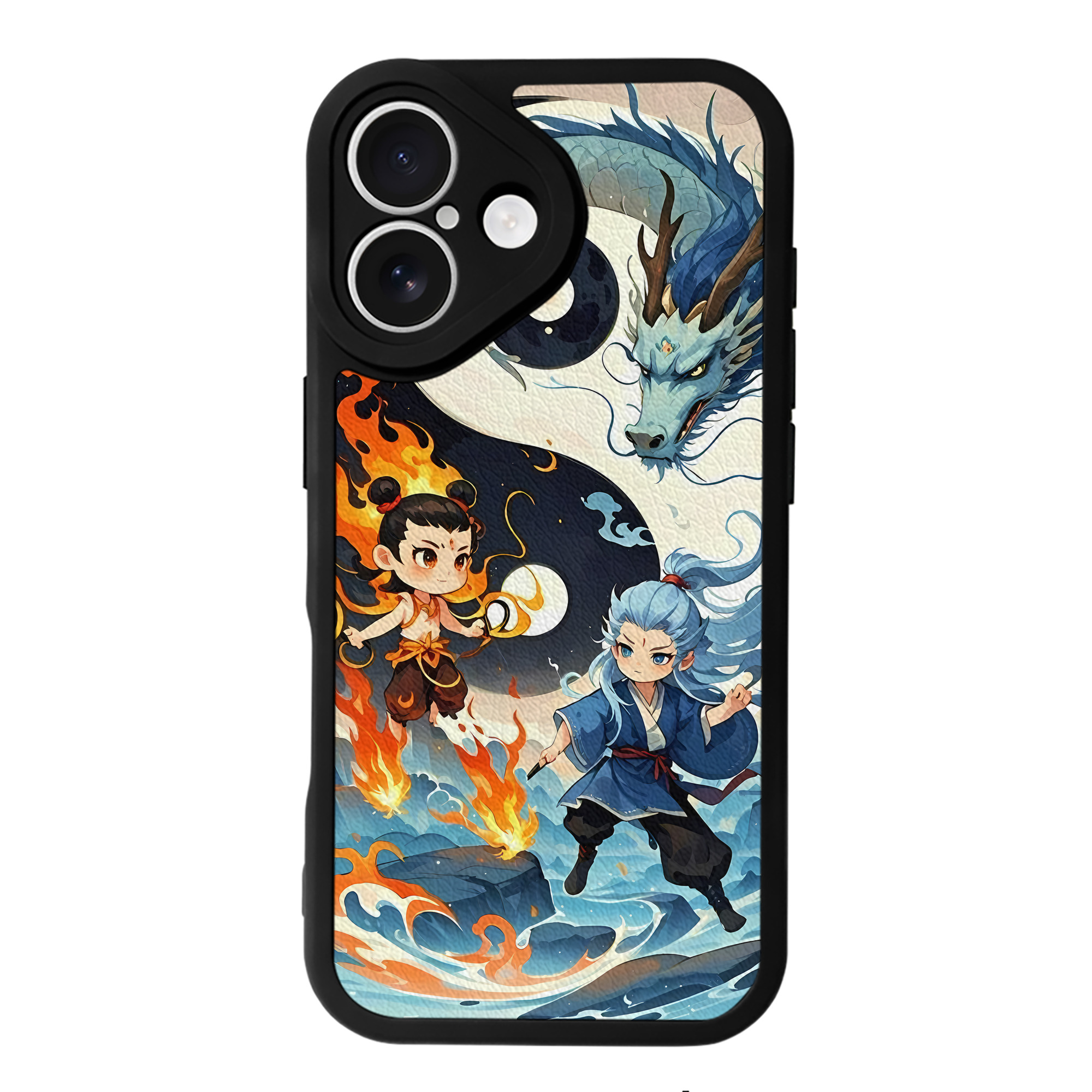 （画像用） Ne Zha 2 ナタ 魔童の大暴れ 【iPhone 16シリーズ対応】シリコンスマホケース（レザー調） 材質：シリコン